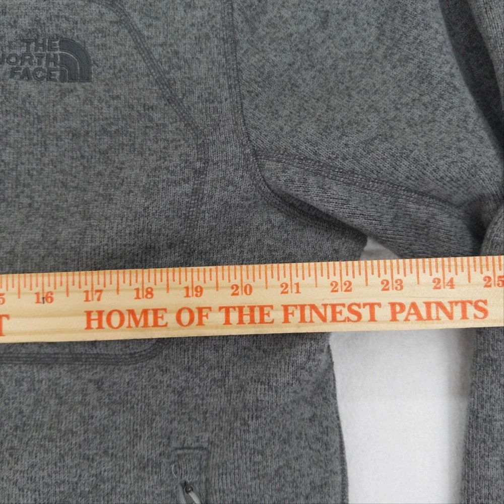 The North Face Jacket Mens L Gray Gordon Lyons Fleece Full Zip Hooded Outdoor